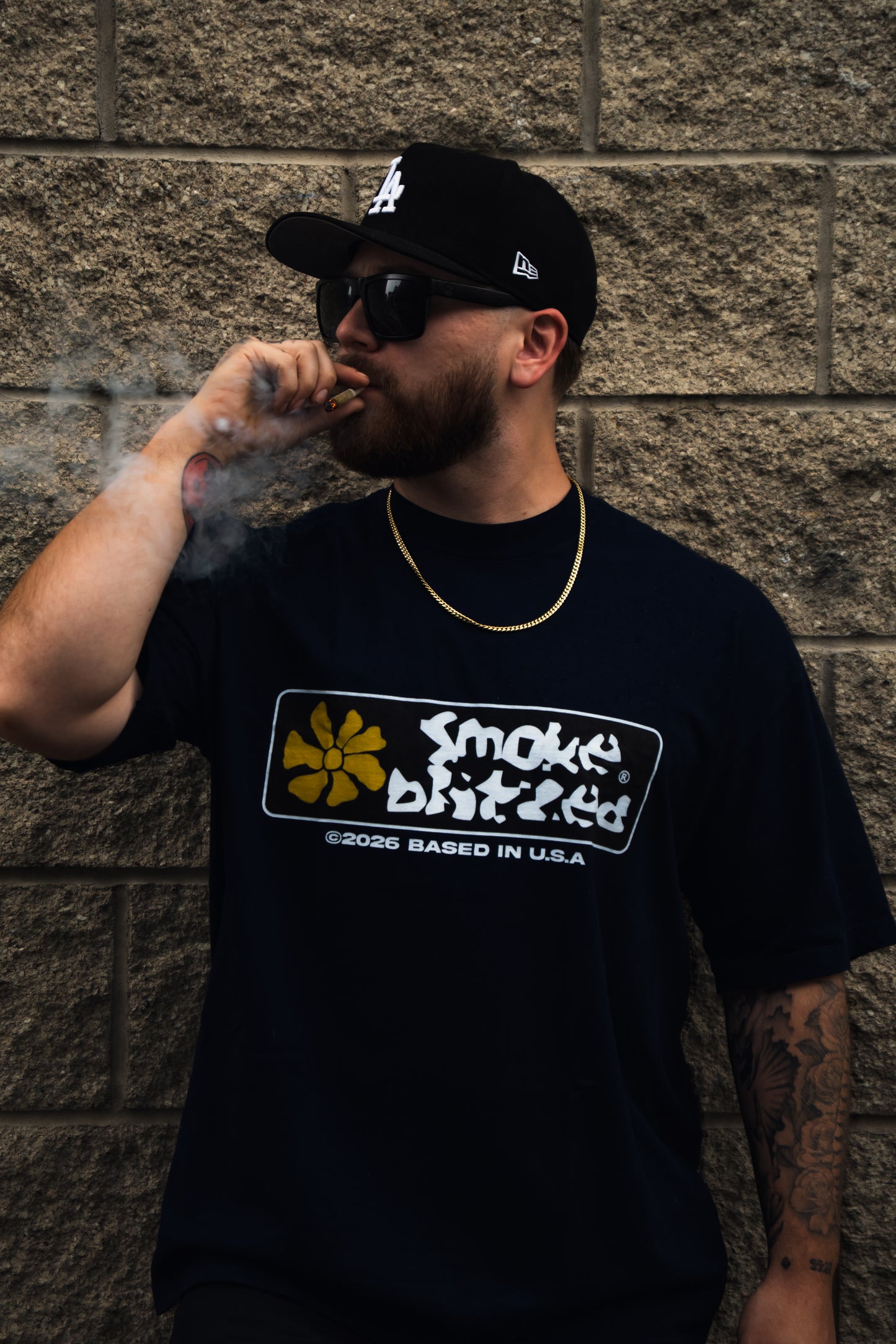 Smoke Blitzed Tee (Yellow)