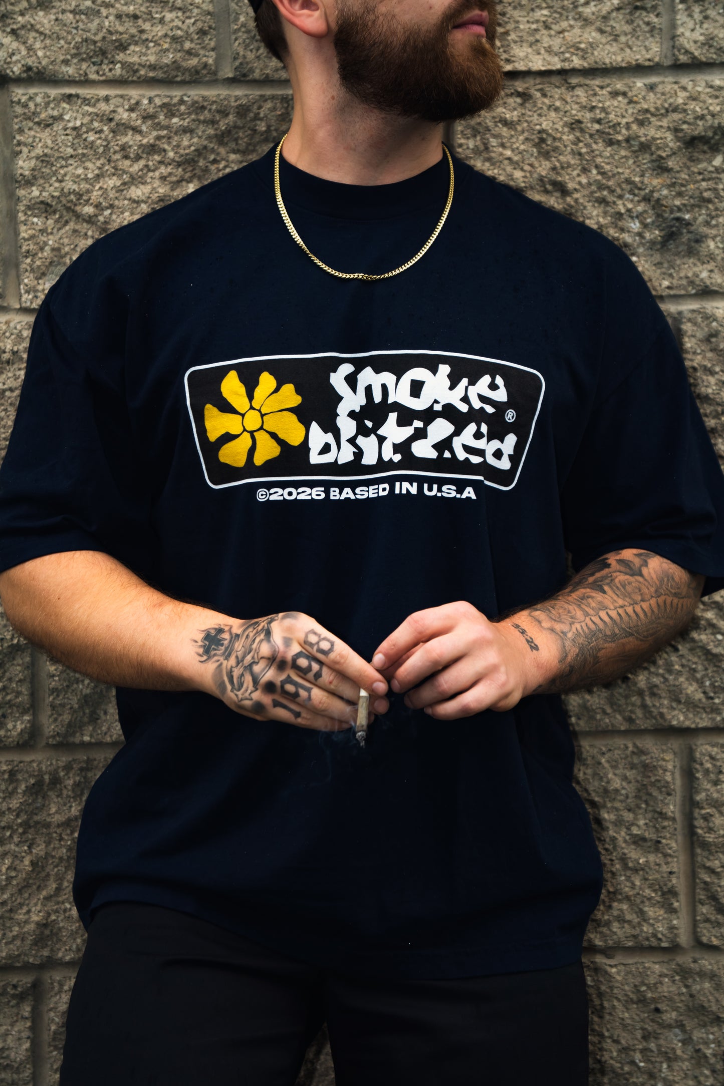 Smoke Blitzed Tee (Yellow)