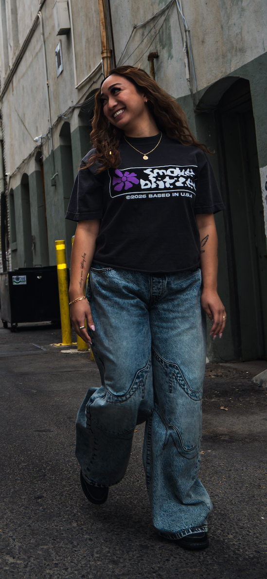 Smoke Blitzed Tee (Purple)