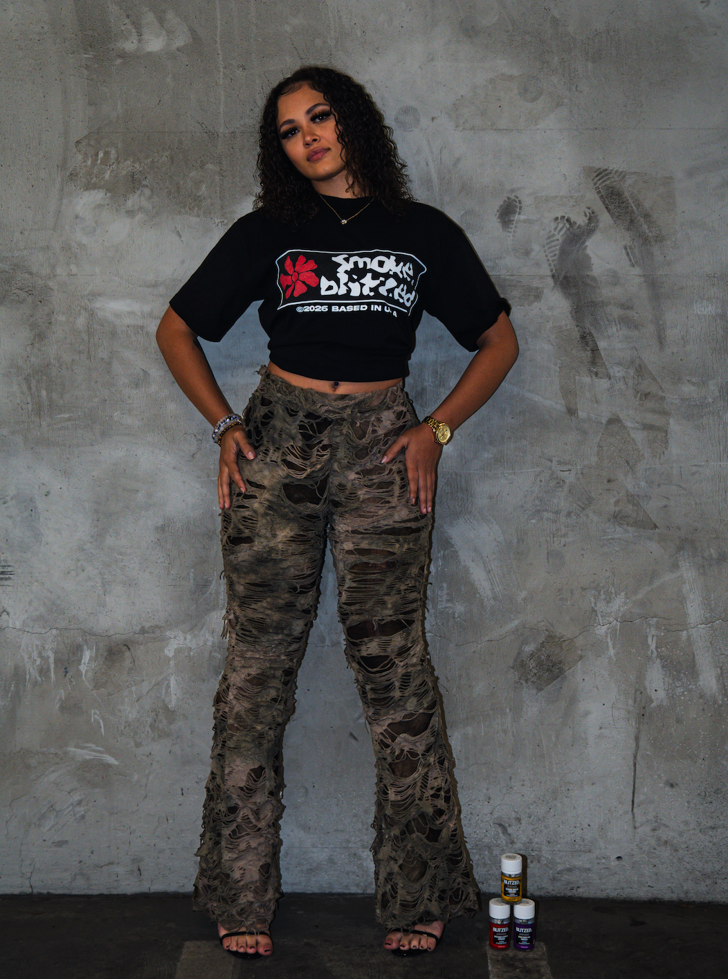 Smoke Blitzed Tee (Red)